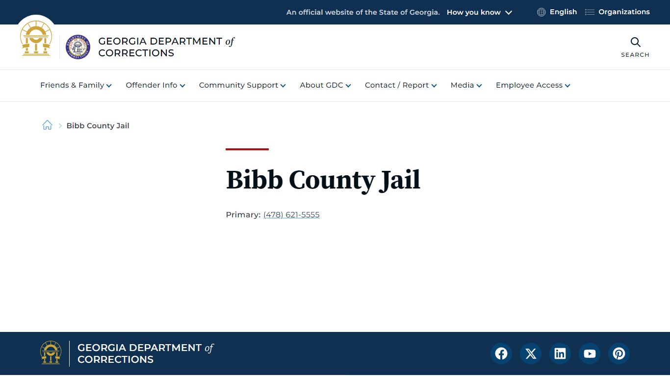 Bibb County Jail | Georgia Department of Corrections